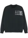 Mm6 Maison Margiela Logo Printed Cotton Jersey Sweatshirt In Black