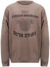 Mm6 Maison Margiela Numbers-motif Sweatshirt In Brown