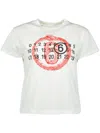 Mm6 Maison Margiela Numbers-motif T-shirt In 白色