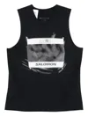 Mm6 Maison Margiela Mm6 X Salomon Edition Crewneck Tank Top Black In Black