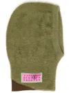 Mm6 Maison Margiela Numbers-motif Textured Balaclava In Green