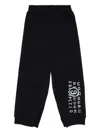 Mm6 Maison Margiela French Terry Sweatpants With Logo Print Kids In Black
