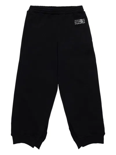 Mm6 Maison Margiela Kids' Logo-print Track Pants In Black