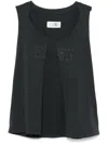 Mm6 Maison Margiela Mm6 By Maison Margiela Black Regular Fit Vest In Black