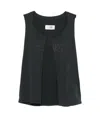 Mm6 Maison Margiela Mm6 By Maison Margiela Black Regular Fit Vest In Green