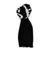 Mm6 Maison Margiela Numbers-motif Virgin Wool Scarf In Black