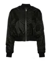 Mm6 Maison Margiela Numbers-motif Zip-up Bomber Jacket In Black