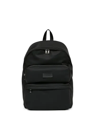 Mm6 Maison Margiela Numbers-patch Backpack In Black