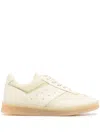 Mm6 Maison Margiela Numbers-patch Leather Snekaers In Neutral