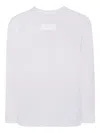Mm6 Maison Margiela Numbers-patch Long-sleeve T-shirt In White