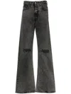 Mm6 Maison Margiela Numbers-patch Straight Jeans In Black