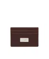 Mm6 Maison Margiela Numbers-plaque Rectangle Cardholder In Brown