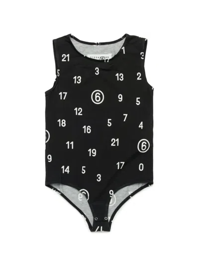 MM6 MAISON MARGIELA NUMBERS-PRINT BODYSUIT