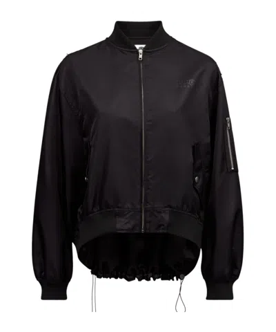 MM6 MAISON MARGIELA MM6 MAISON MARGIELA LOGO-PRINTED ZIP-UP JACKET
