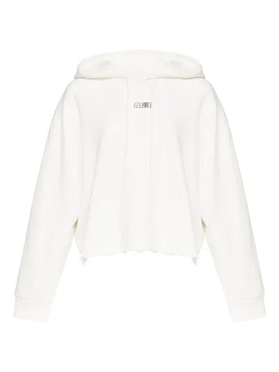 Mm6 Maison Margiela Numbers-print Hoodie In White