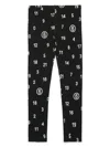 Mm6 Maison Margiela Numbers-print Leggings In Black