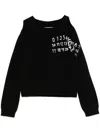 Mm6 Maison Margiela Numbers-print Sweater In Black