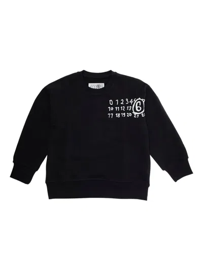 Mm6 Maison Margiela Kids' Numbers-print Sweatshirt In Black