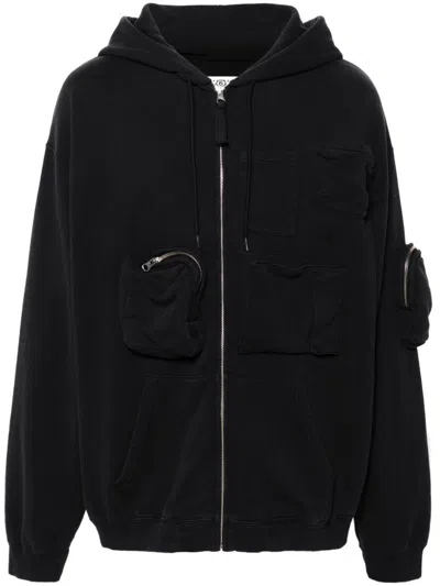 Mm6 Maison Margiela Numbers-print Sweatshirt In 899 Washed Black