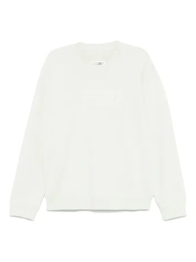 Mm6 Maison Margiela Numbers-print Sweatshirt In Green
