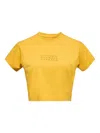 Mm6 Maison Margiela Cropped T-shirt In Yellow