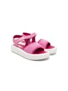 Mm6 Maison Margiela Numbers-print Touch-strap Sandals In Pink
