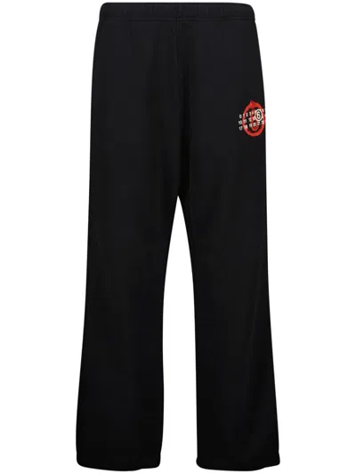 Mm6 Maison Margiela Numbers-print Track Pants In 黑色