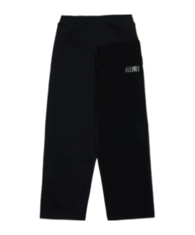 Mm6 Maison Margiela Pantaloni In Felpa Re-cut In Black