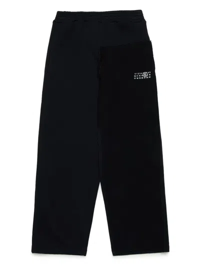 Mm6 Maison Margiela Kids' Numbers-print Trousers In Black