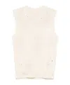 Mm6 Maison Margiela Numbers-print Vest In Ecru