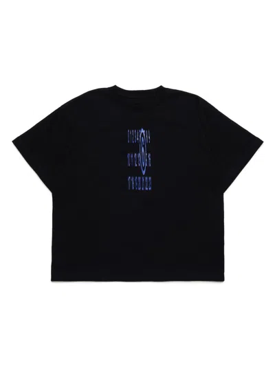 Mm6 Maison Margiela Kids' Numbers T-shirt In Black
