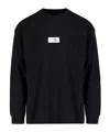 Mm6 Maison Margiela Wool Blend Sweater With Numeric Signature Label In Black