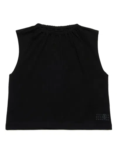 Mm6 Maison Margiela Kids' Numbers Tank Top In Black