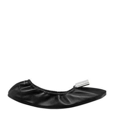 Mm6 Maison Margiela Soft Leather Ballerina Flats With Gathered Edging In Multi