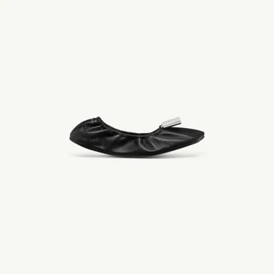 Mm6 Maison Margiela Soft Leather Ballerina Flats With Gathered Edging In Multi