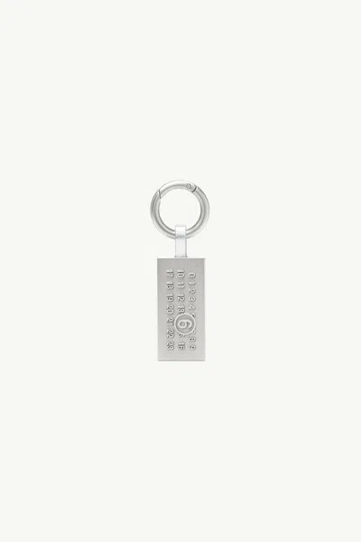 Mm6 Maison Margiela Numeric Artwork Keyring In Silver