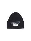 Mm6 Maison Margiela Ribbed Wool Blend Cap In Black