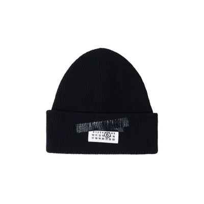 Pre-owned Mm6 Maison Margiela Numeric Beanie 'black' | Men's Size L