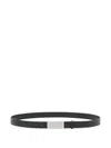Mm6 Maison Margiela Numeric Belt Adjustable Texture Engraved Detail In Black