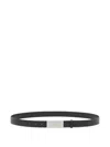 Mm6 Maison Margiela Numeric Belt Adjustable Texture Engraved Detail In Black