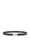 Mm6 Maison Margiela Numeric Belt Adjustable Texture Engraved Detail In Black