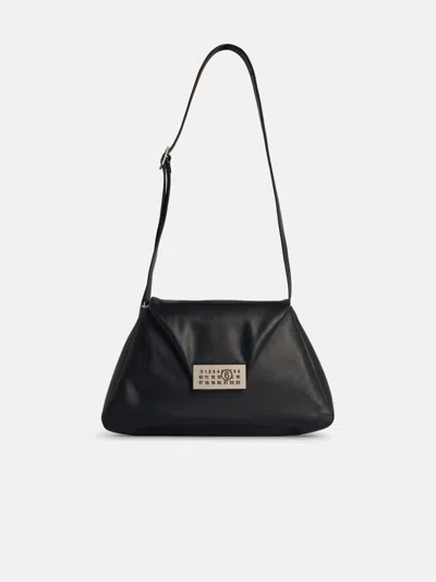 Mm6 Maison Margiela 'numeric' Black Leather Crossbody Bag