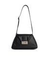 Mm6 Maison Margiela 'numeric' Black Leather Crossbody Bag In Black