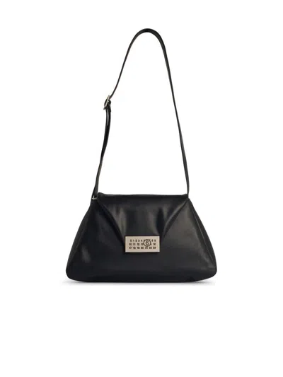 MM6 MAISON MARGIELA MM6 MAISON MARGIELA 'NUMERIC' BLACK LEATHER CROSSBODY BAG