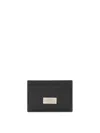 Mm6 Maison Margiela Signature Numbers Motif Leather Cardholder In Black