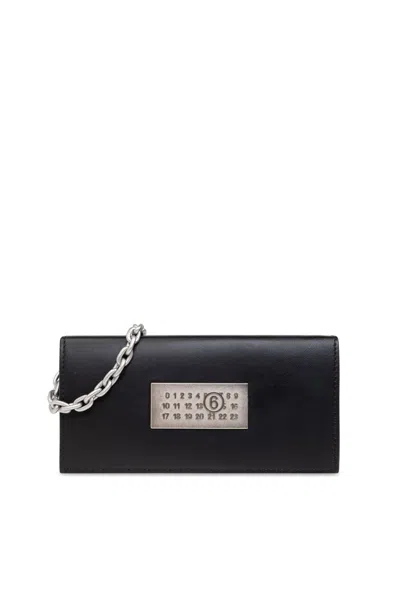 Mm6 Maison Margiela Numeric Chain Wallet In Black