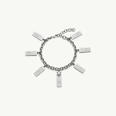 Mm6 Maison Margiela Numeric Charm Bracelet In Yellow