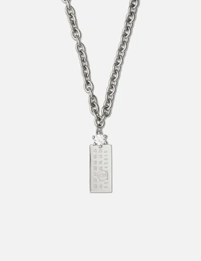 Mm6 Maison Margiela Numeric Charm Necklace In Metallic