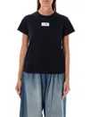 Mm6 Maison Margiela Numeric Cotton Jersey T-shirt In Black