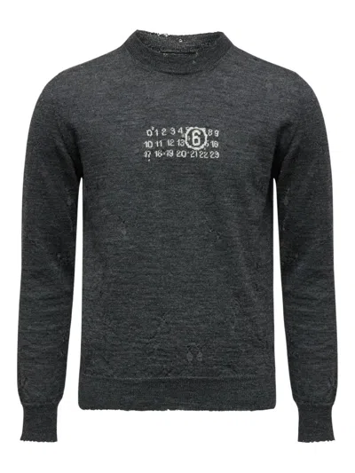 Mm6 Maison Margiela Numeric Crew-neck Sweater